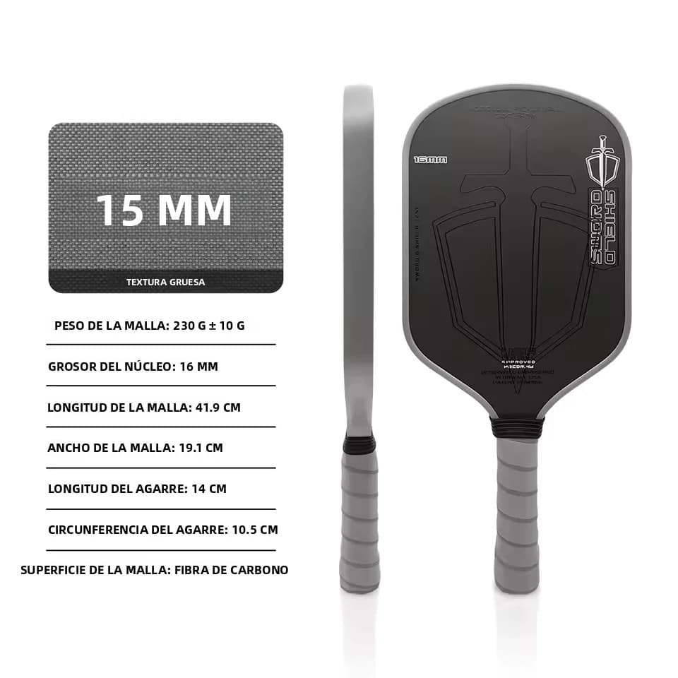 Pala De Pádel Pickleball J2NF Gen5 pro De Alta Calidad Con Corte De Espuma De Densidad Multipla Y 16mm De Grosor Técnica De Presión Caliente