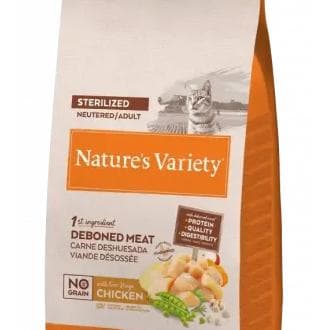 Nature's Variety Pienso No Grain de Pollo Campero para Gatos Esterilizados - 7 KG