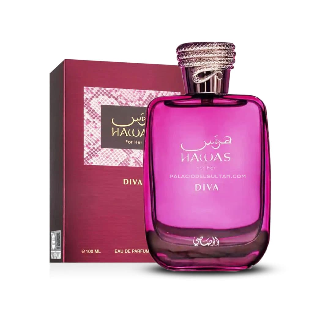 Hawas Diva Rasasi 100 ml Mujer | Perfume Original | Floral-Ámbar | Alta Intensidad y Duración