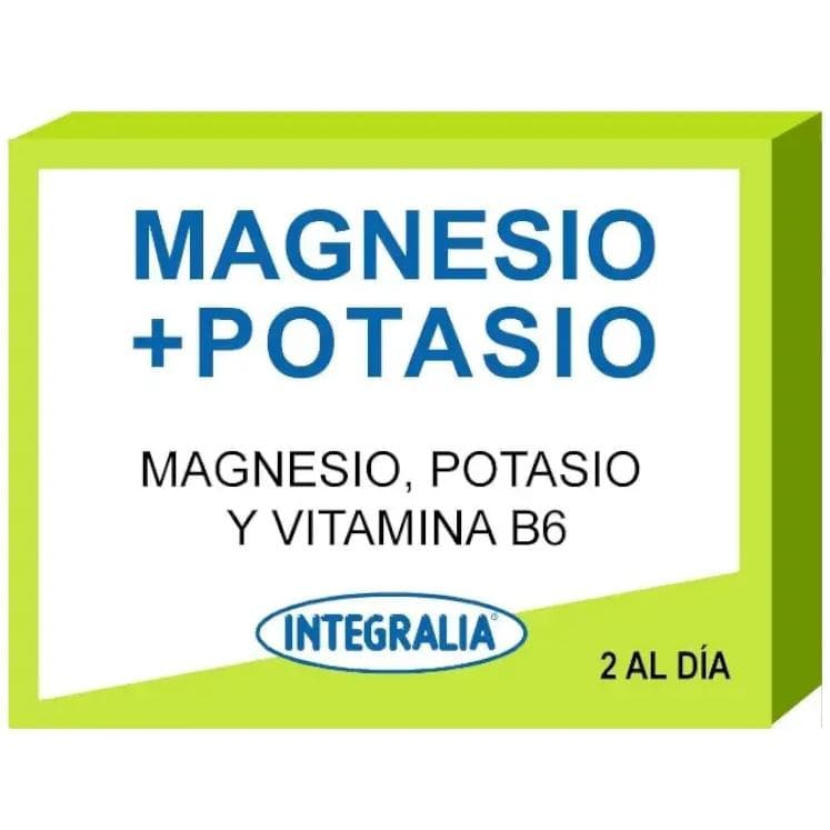 Integralia Magnesio y Potasio - Fatiga, Apoyo Muscular y Nervioso, Vegan Friendly. PACK AHORRO 3 PACKS