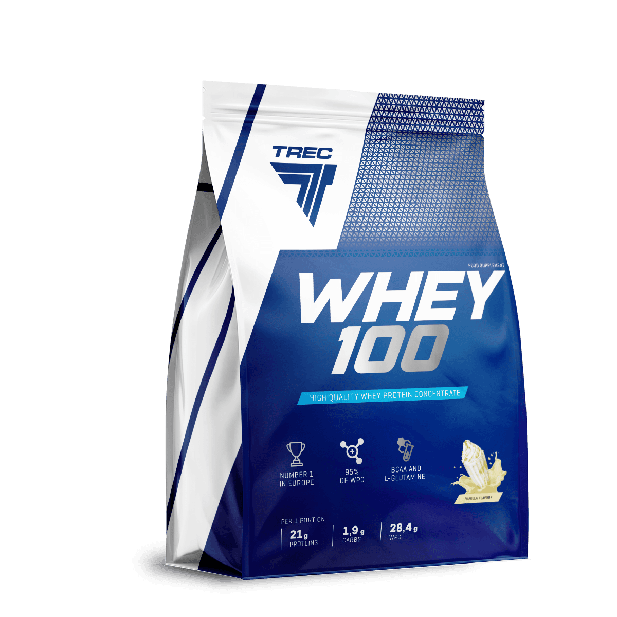 Proteína de Suero Whey 100 Trec Nutrition - Concentrado de Alta Calidad - 2,275kg - Chocolate