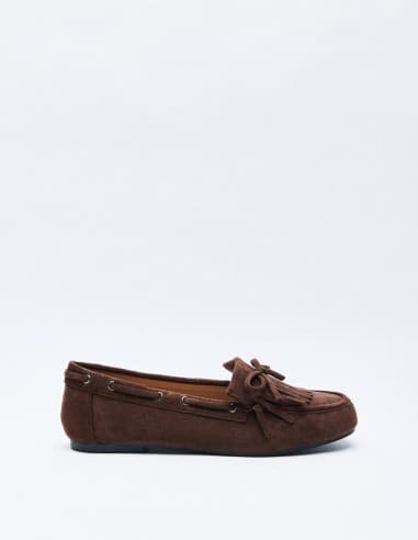 MOCASÍN EFECTO SERRAJE FLECOS