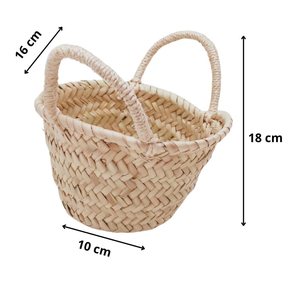Pack 1,2,8 y 10 Mini Capazitos Cestas Perfecto Para Bodas y Comuniones Medidas 16 cm de Ancho x 18 cm de Alto x 10 cm Base