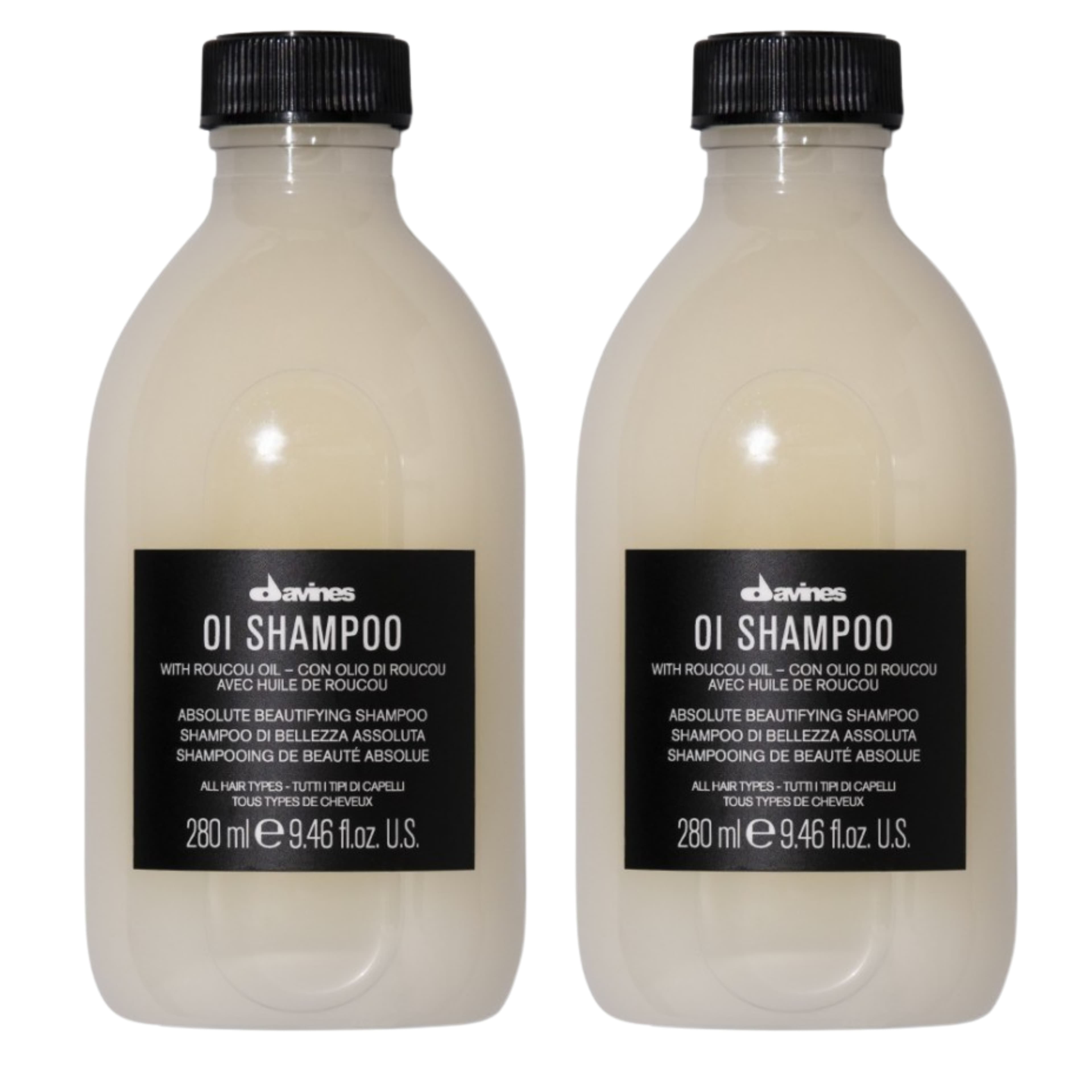 Pack x2 OI Shampoo Davines 280ml – Suavidad, Brillo y Control Antiencrespamiento