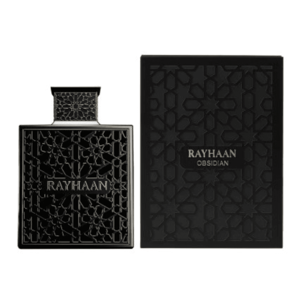 Obsidian Rayhaan Perfume Árabe 100% Original Hombre 100 ml – Fragancia Oriental de Poder y Misterio