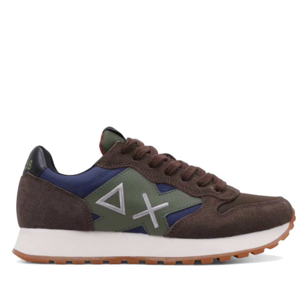 Zapatillas deportivas Sun68 jacki bicolor brown nylon con suede