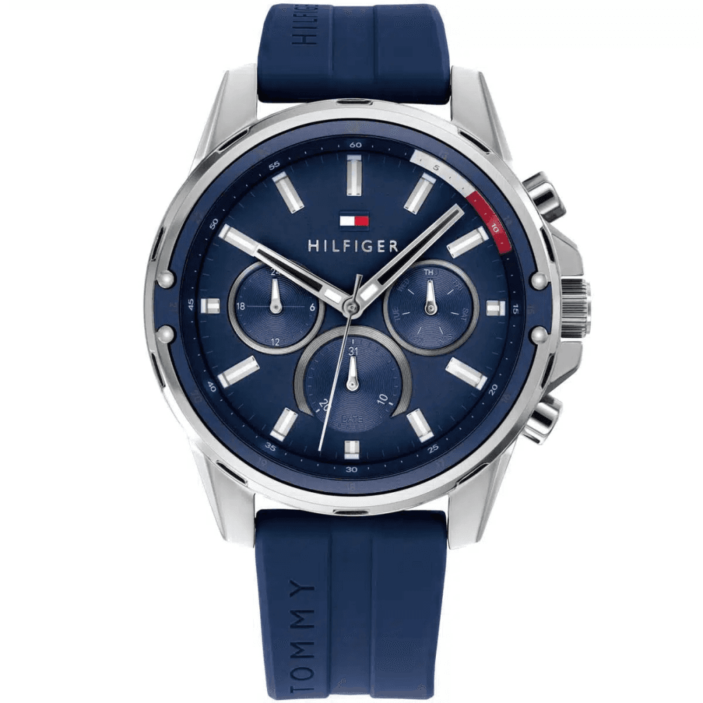 Reloj de Hombre Tommy Hilfiger 1791791, Esfera Azul de 45 MM + Caja de Regalo Elegante