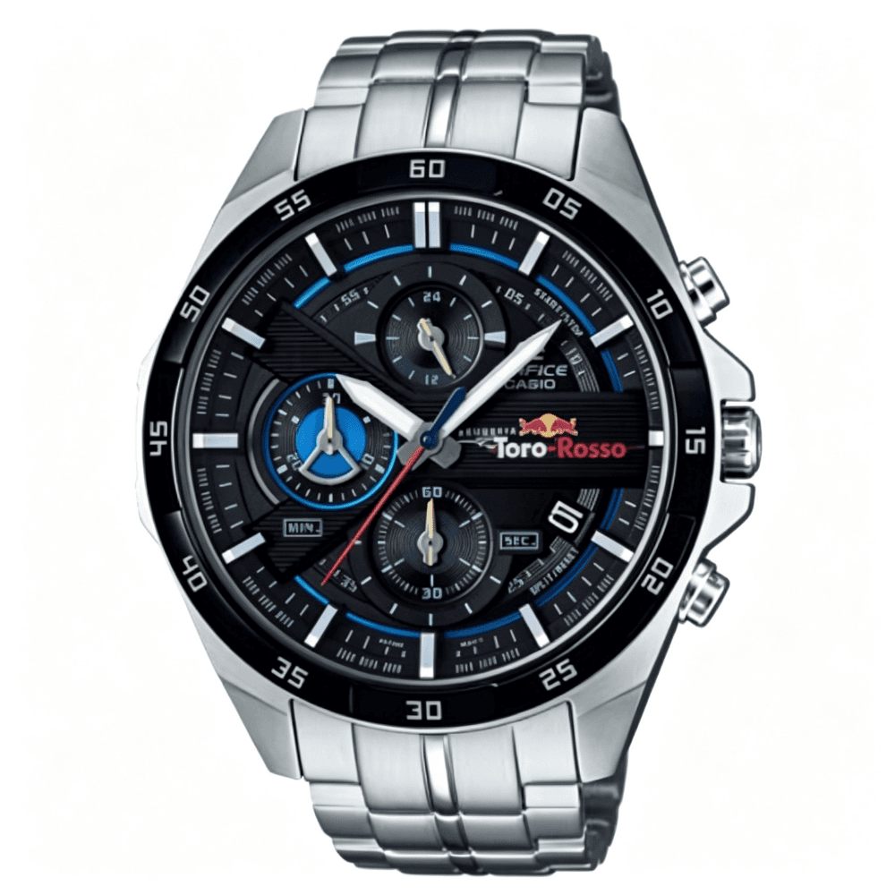 Reloj Edifice de Hombre Analogico Cuarzo Plata Brazalete EFR-556TR-1AJR, Diámetro 48MM
