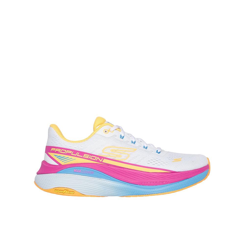Skechers Max Cushioning Propulsion Zapatillas deportivas para mujer blancas en textil 83851