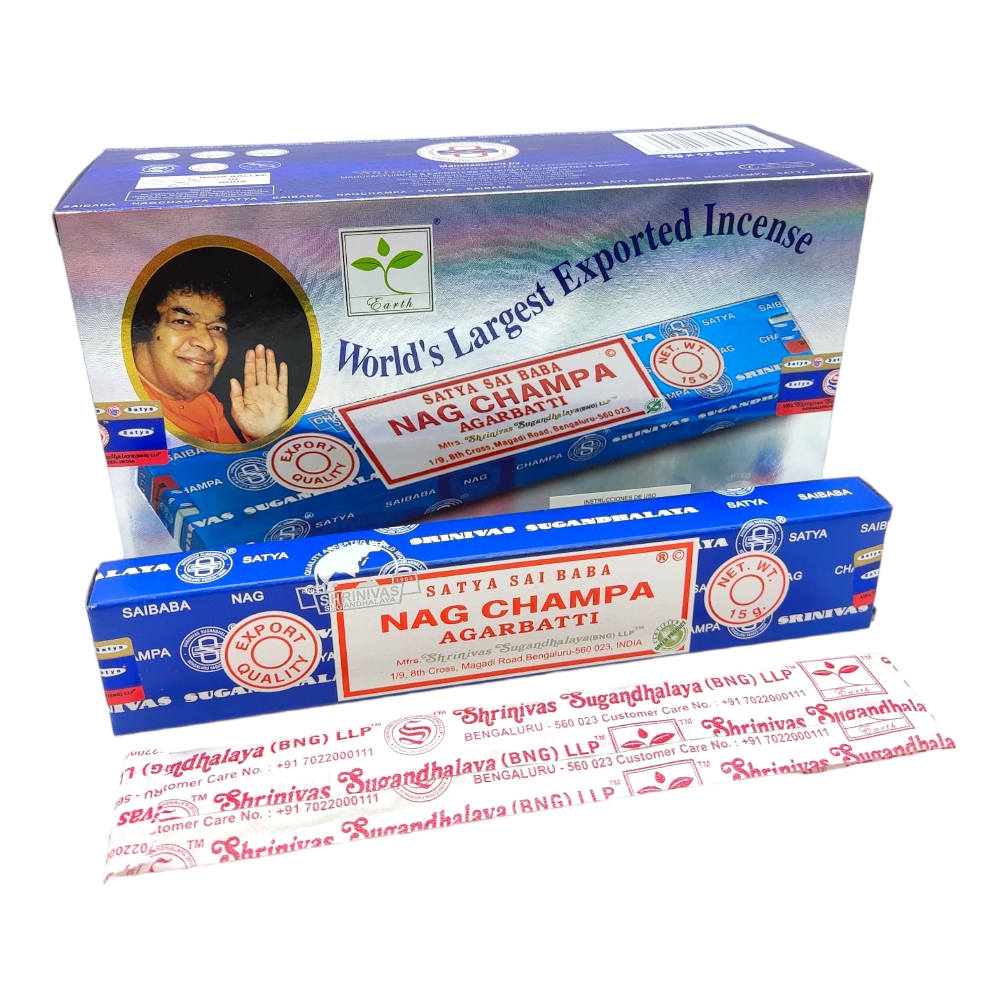Incienso Nag Champa Satya – 12 Cajas de 15g (100% Original) – Aroma Relajante para Meditación y Yoga