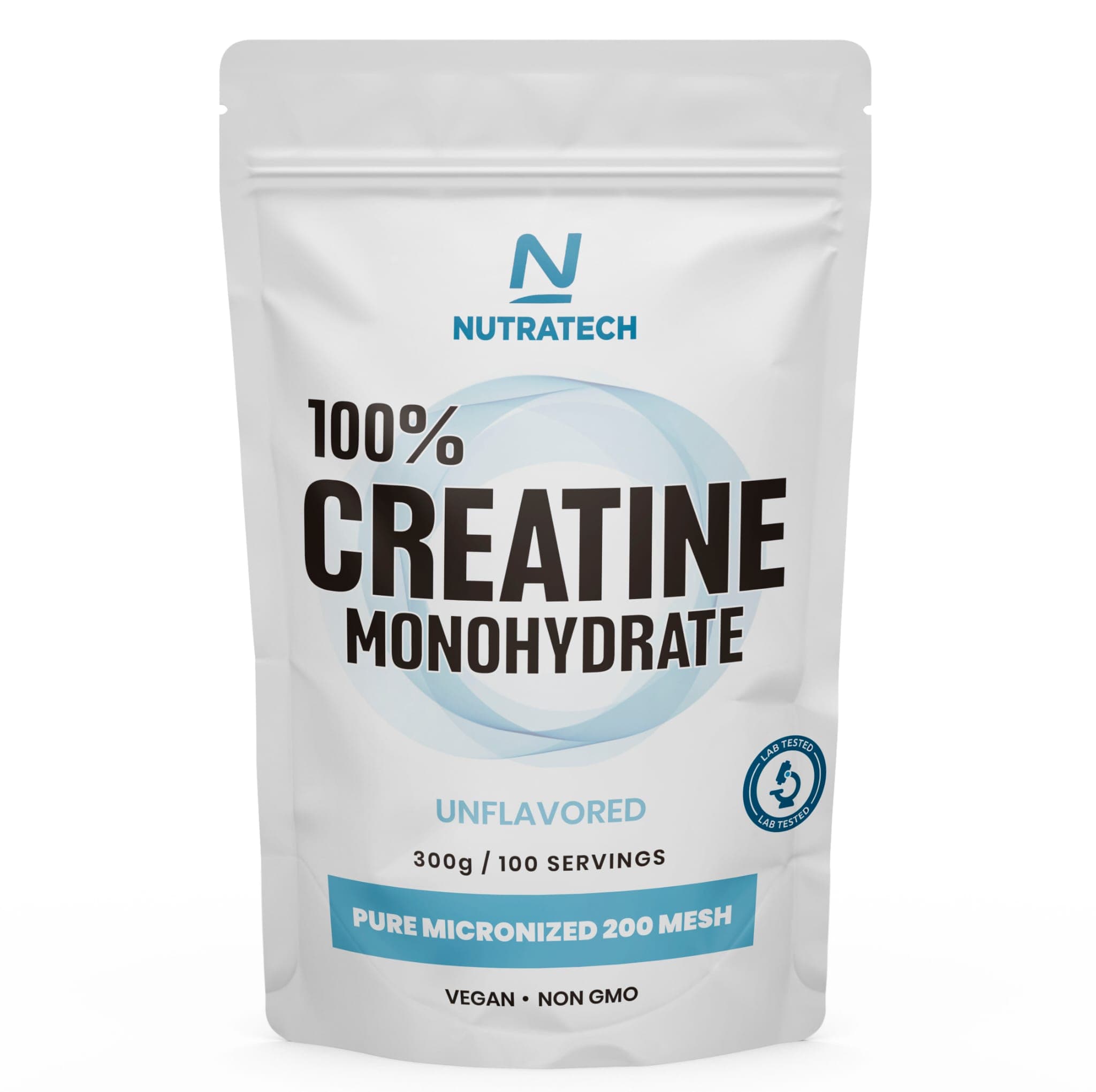 100% creatina monohidrato -Nutratech | Fácil disolución | Alta biodisponibilidad | Vegano | Alta calidad | Sin aditivos