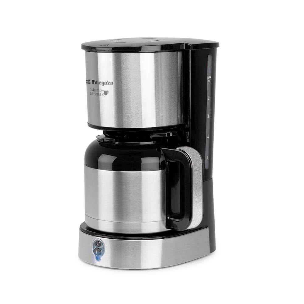 Orbegozo CG 5020 Cafetera de Goteo 800W – Jarra Termo de Acero Inoxidable 1.2L (10-12 Tazas), Filtro Permanente Extraíble, Apagado Automático