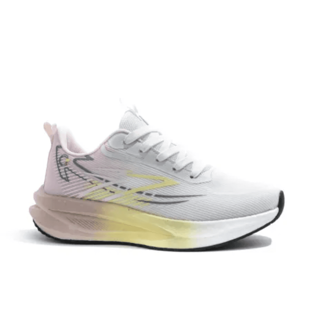 Zapatillas Deportivas Mujer Rosa Pastel con Suela Amarilla - Ligera y Cómodas