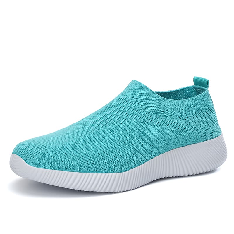 TK Zapatos para caminar para mujer, zapatillas de calcetín a la moda, mocasines cómodos y transpirables, zapatos informales antideslizantes