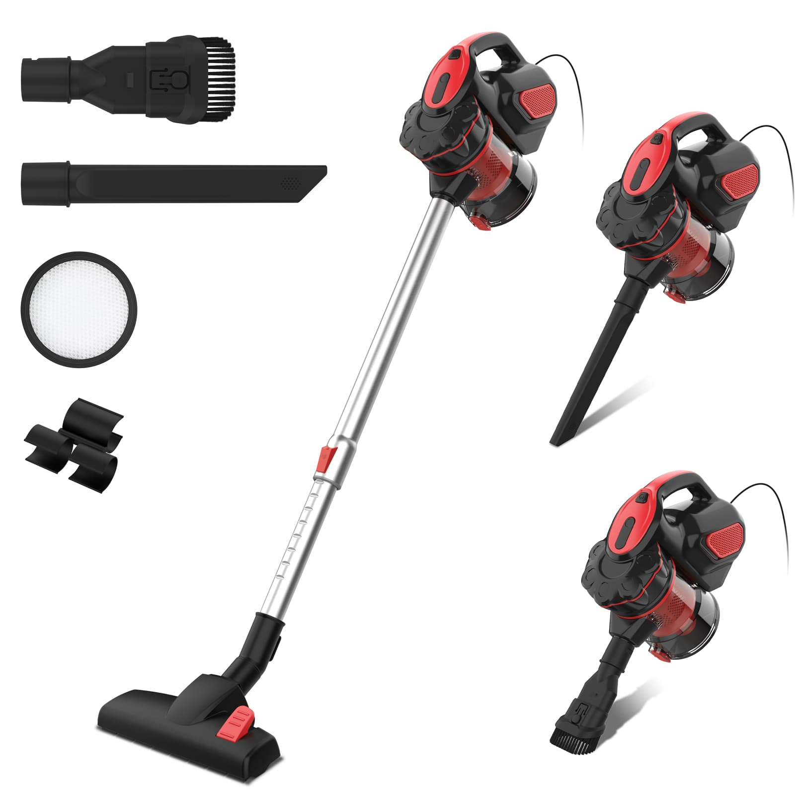 Aspiradora de Alta Eficiencia INSE I5 600W, 18kPa, Sin Bolsa, 1000ml Recipiente de Polvo, Cable de 6m, Filtración Ciclónica Súper Eficiente