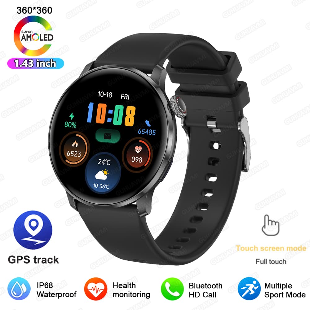 Nuevo Smartwatch 2026 para Mujer, Ultrafino de 8.9MM con Pantalla AMOLED, Carga Magnética, GPS, Seguimiento Deportivo, Llamadas Bluetooth, Frecuencia Cardíaca, Oxígeno en Sangre, Salud, Smartwatch para Hombre