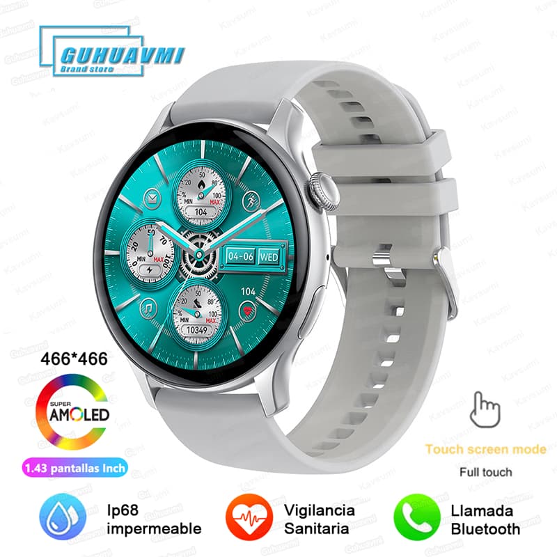 Reloj Inteligente 2026 para Mujer, Pantalla de 466*466, GPS, Seguimiento Deportivo, Pulsera Inteligente con Llamadas por Bluetooth, Compatible con Android e iOS