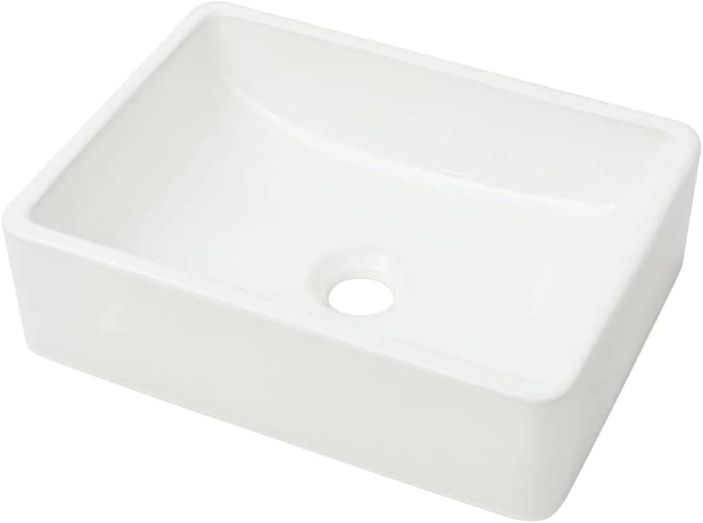vidaXL Lavabo de cerámica blanco 41x30x12 cm