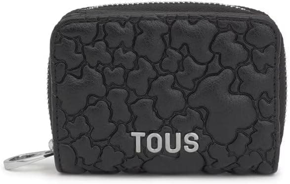 Tous Cartera Negra, para Mujer, Medidas 8 x 10,5 x 2,5 cm, Colección Puffy Bear