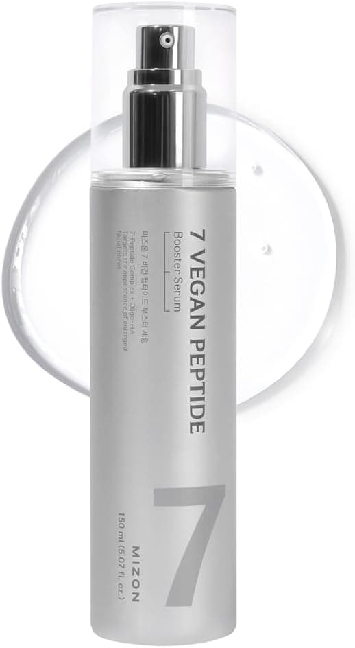 SÉRUM POTENCIADOR CON 7 PÉPTIDOS 150ML – Booster Serum, Brillo Instantáneo Glass Skin, Refinamiento de Poros, Hidratación Duradera, Skincare Vegano Coreano
