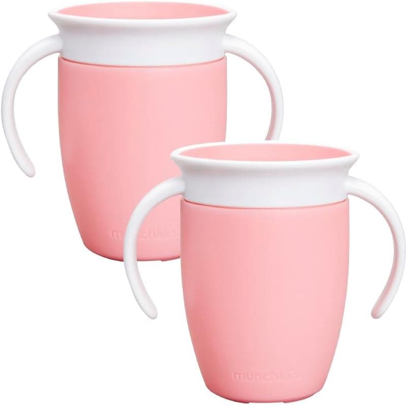 Munchkin 2 Pack Taza Milagro 360 Bebé | 207ml | 6m+ | Rosa