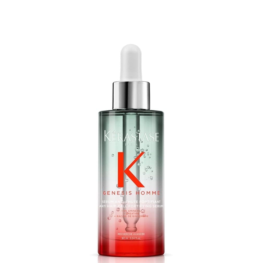 Kérastase Genesis Homme, Sérum Anticaída Fortificante con Aminexil, Para pelo fino y debilitado, Sérum Anti-Chute Fortifiant, 90 ml