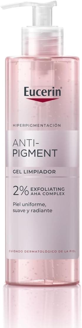 Eucerin Anti-Pigment Gel Limpiador facial (400 ml), gel antimanchas para una piel de aspecto renovado y radiante al instante, exfoliante facial para reducir las manchas oscuras