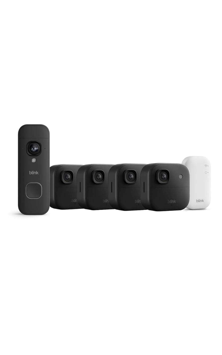 Cámara exterior 2K+ Blink con Blink Videotimbre 2K+ con pilas (última generación), Negro, módulo de sincronización básico Incluido