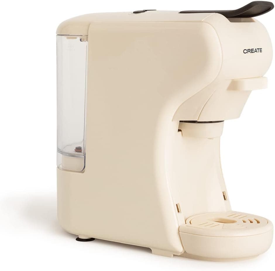CREATE / POTTS STYLANCE/Cafetera multicápsula express y café molido Blanco Roto / 19 bar, programable, ligera y compacta, tanque 600ml, sistema Thermoblock, para café en todos sus formatos, 1450W