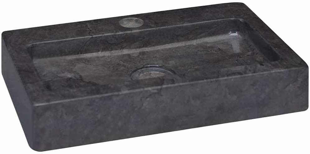 vidaXL Lavabo de pared mármol crema 38x24x6,5 cm