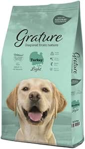 Pienso Light de Pavo para Perros Adultos | Efecto Saciante | Bajo en Grasas | con Cereales Completos | Libre de OGM | Protección Articular, 12 kg