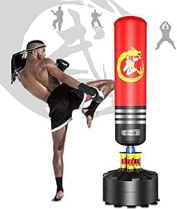 Dripex Saco de Boxeo de Pie para Adultos, Compañero de Boxeo de MMA