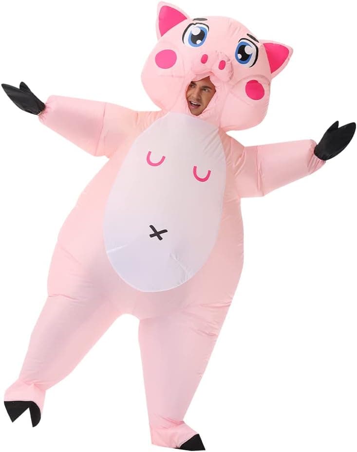 JASHKE Disfraces de Cerdo Hinchables Disfraz Hinchable Disfraz Inflable Adulto
