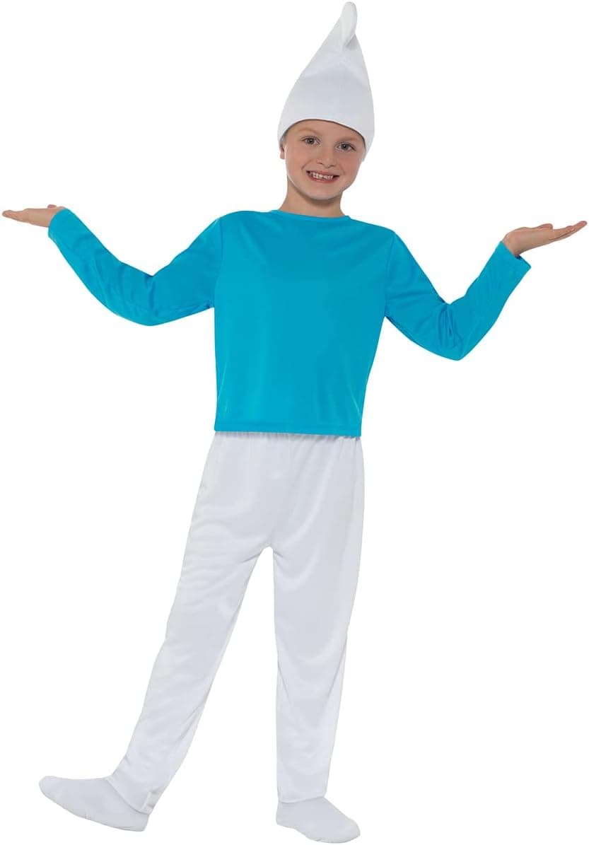 Funidelia Disfraz de Pitufo The Smurfs, Dibujos Animados, Enanito - Disfraz para Adultos y Divertidos Accesorios para Fiestas, Carnaval y Halloween - Azul