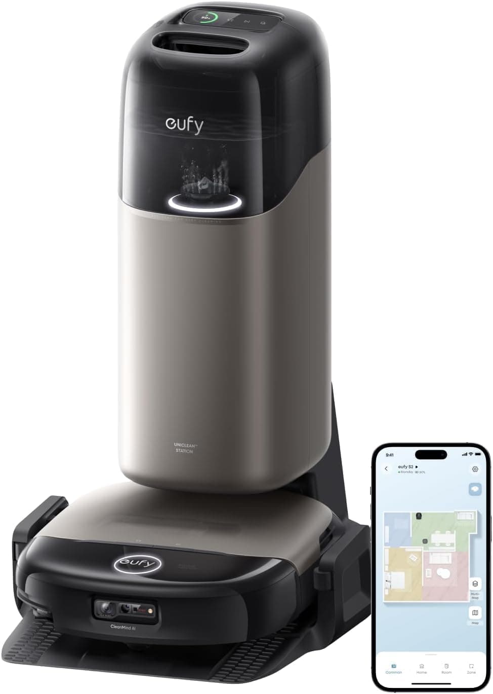 eufy by Anker HydroJet S2 Robot Aspirador y fregador, 30 000 Pa