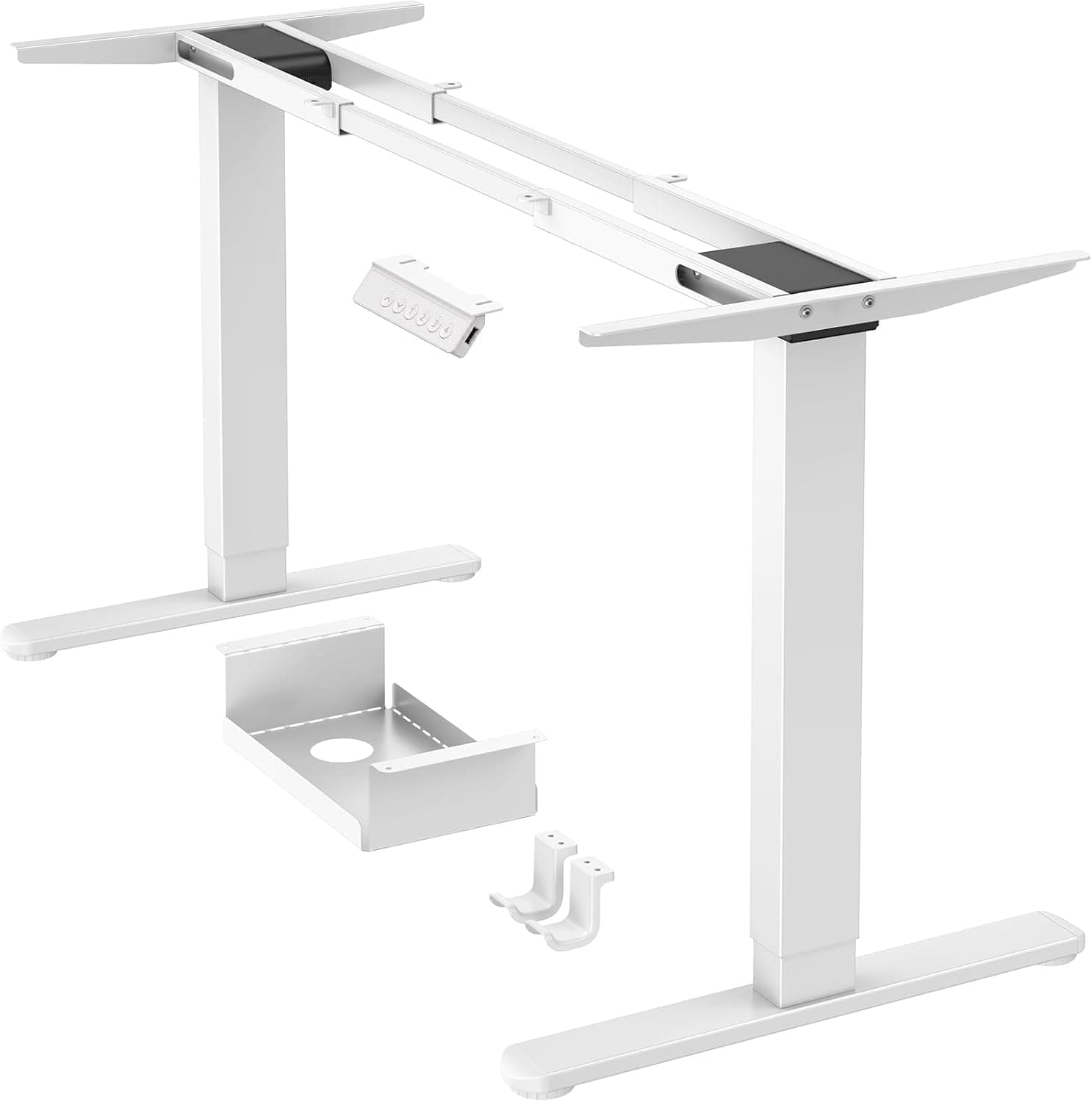 ErGear Escritorio Elevable Eléctrico, Marco con 2 Motores, Blanco