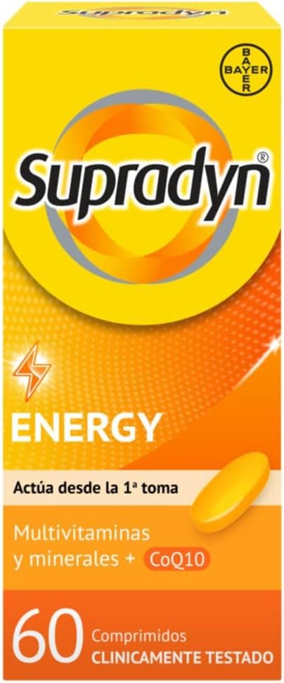 Supradyn Energy 60 Comprimidos con 13 vitaminas, 9 minerales y Coenzima Q10