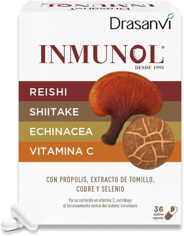 Inmunol Defensas Cápsulas | Vitamina C, Selenio, Reishi | Drasanvi