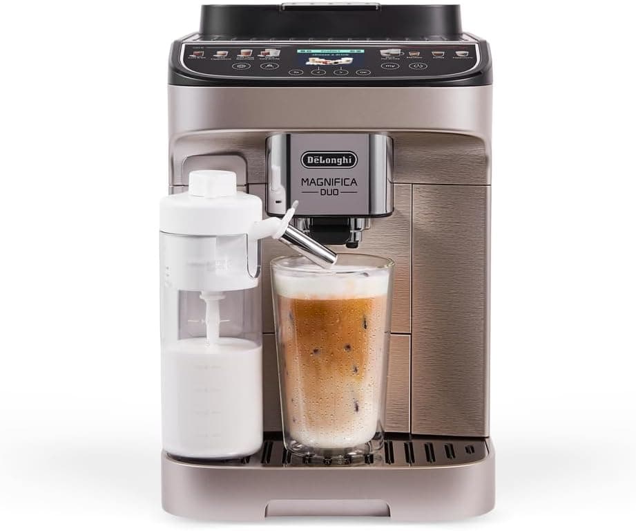 De'Longhi Magnifica Duo - Cafetera Superautomática 20 Bebidas Plata