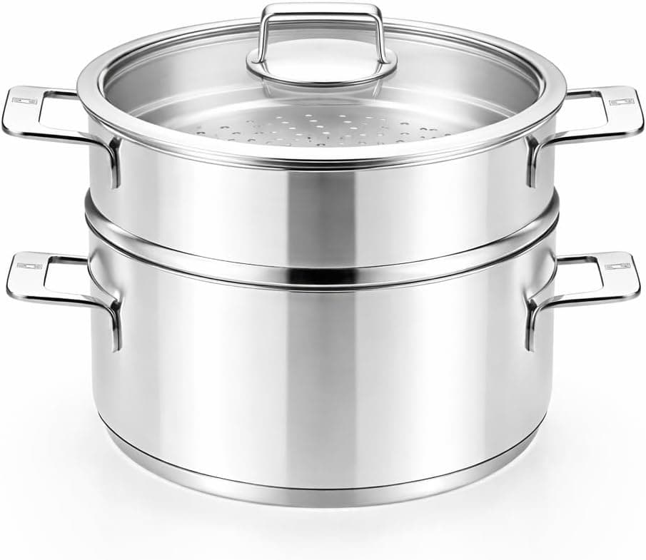 BRA Signature | Set cocina al vapor 24 cm con tapa, Acero Inoxidable 18/10