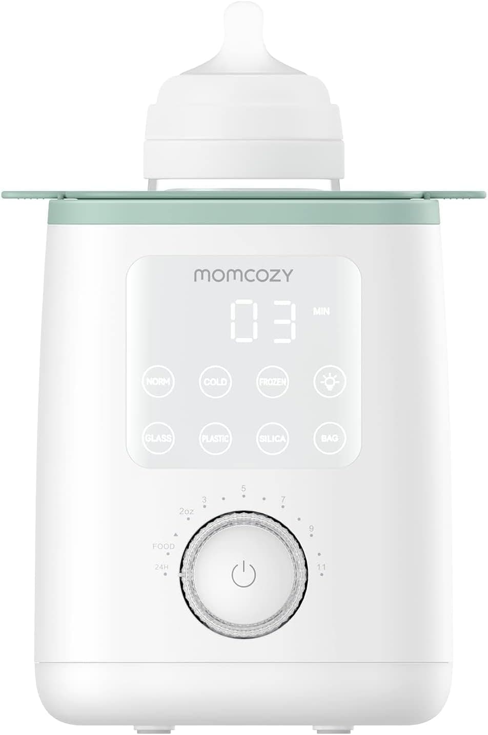 Momcozy Nutri Calienta Biberones 9 en 1, Rápido y Preciso, con Luz Nocturna