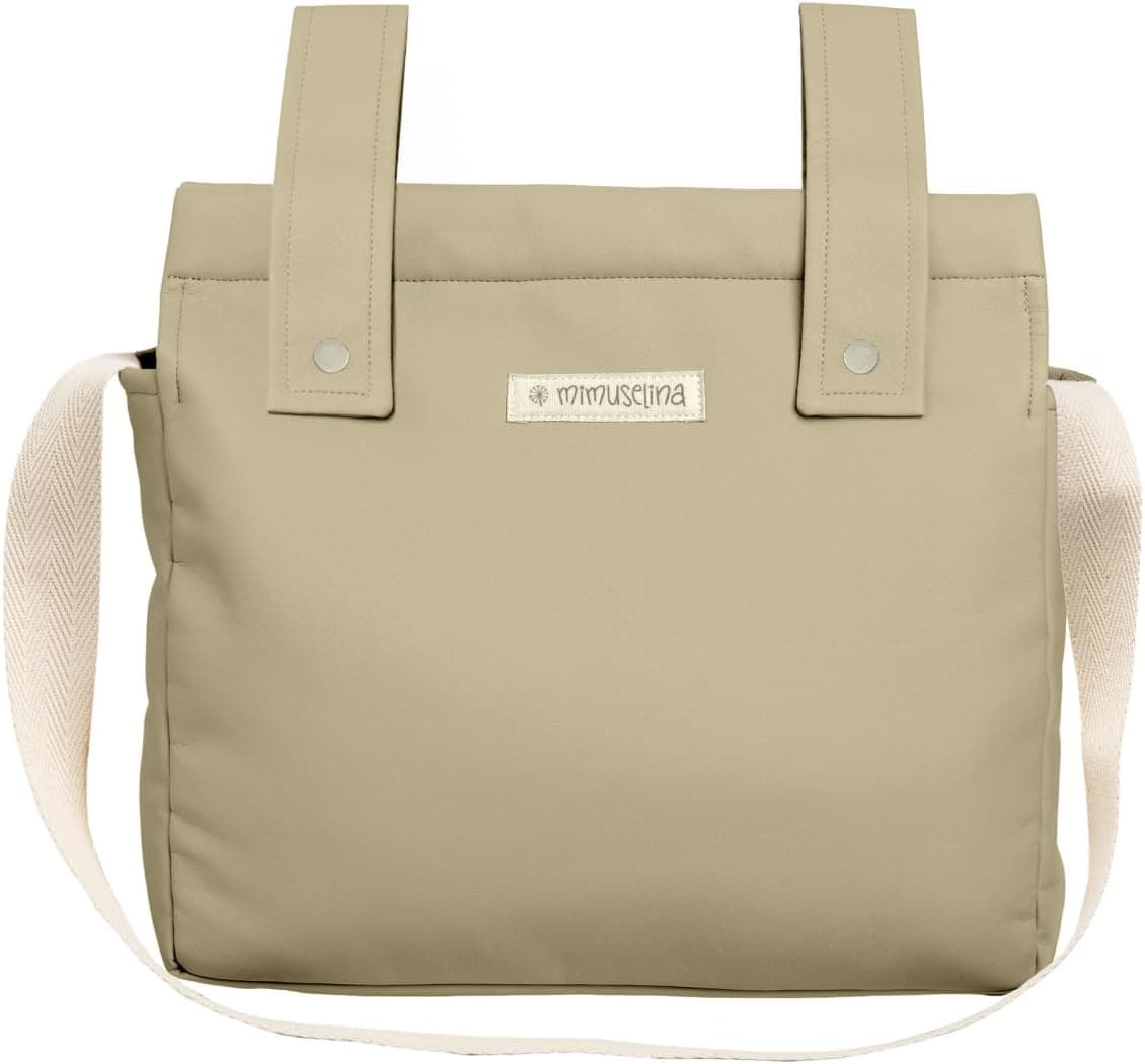 MIMUSELINA Bolso Carro Bebe | Pañalera Bebe organizador para silla paseo con gran capacidad | Bolso Maternidad Elegante y Práctico | Hecho en España