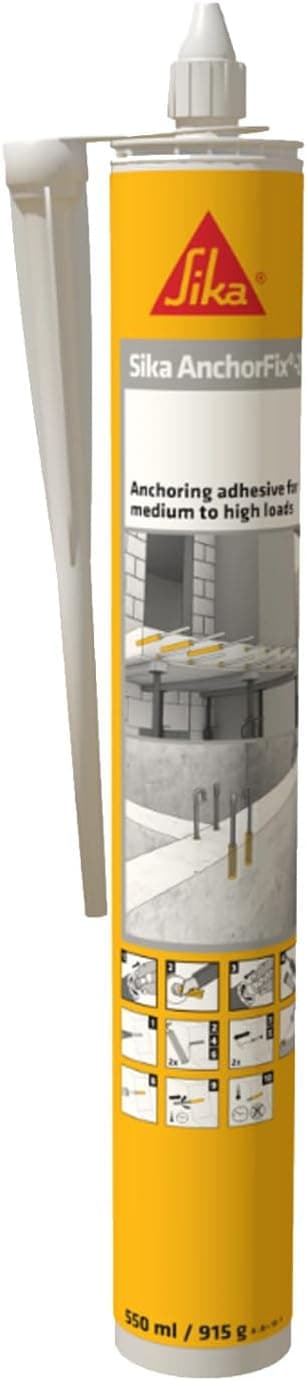SIKA - Adhesivo de anclaje - Sika AnchorFix 2+ - Gris claro - 550ml