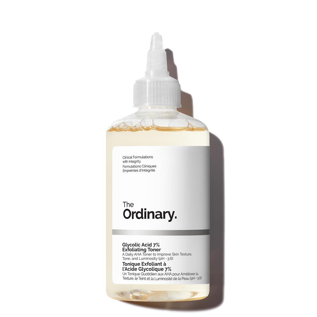 The Ordinary Glycolic Acid 7% Exfoliating Toner, Tónico Exfoliante con Ácido Glicólico, Tónico diario iluminador y suavizante para un tono de piel más uniforme