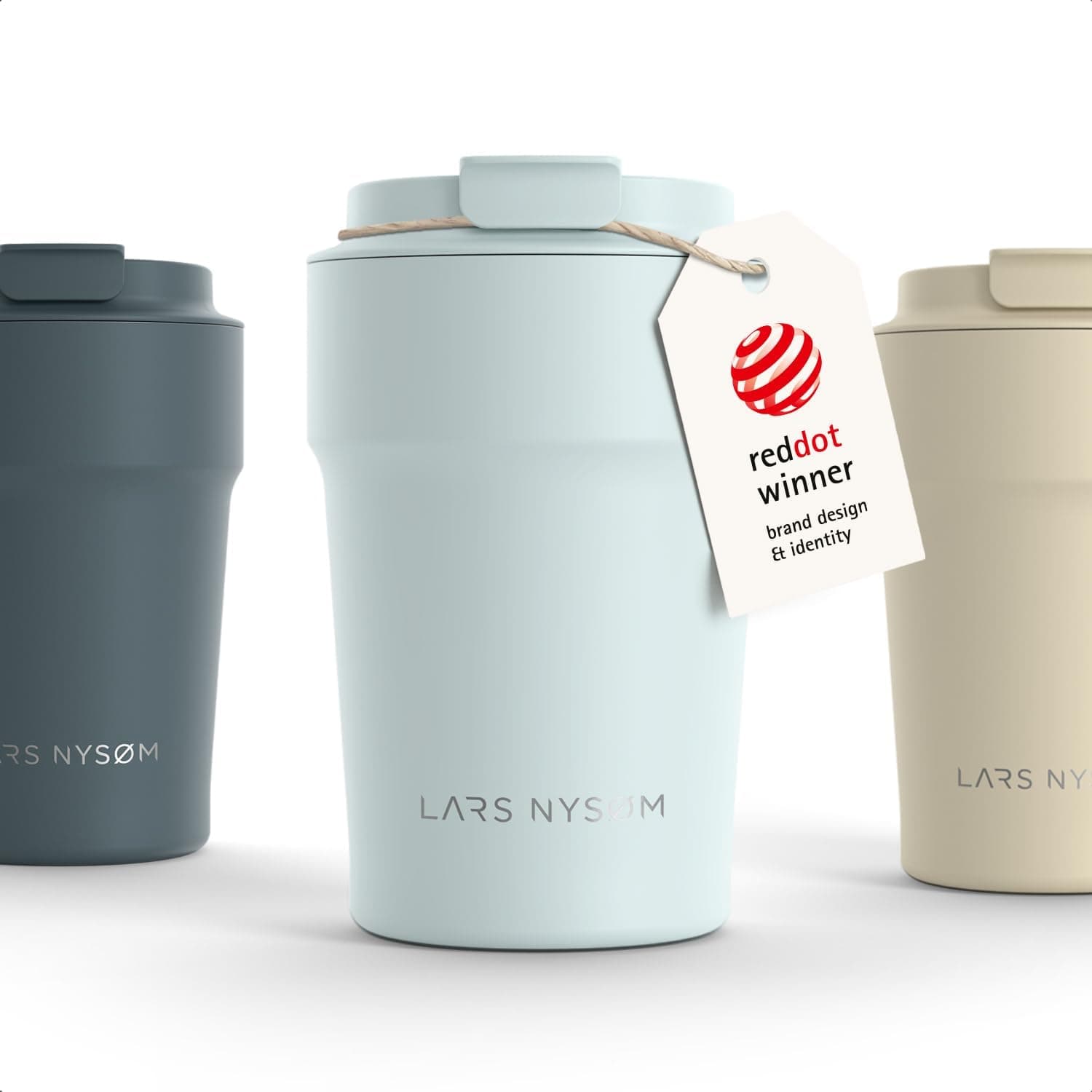 LARS NYSØM Taza Termica Cafe 380ml - Vaso Termo Cafe para Llevar - Aislante