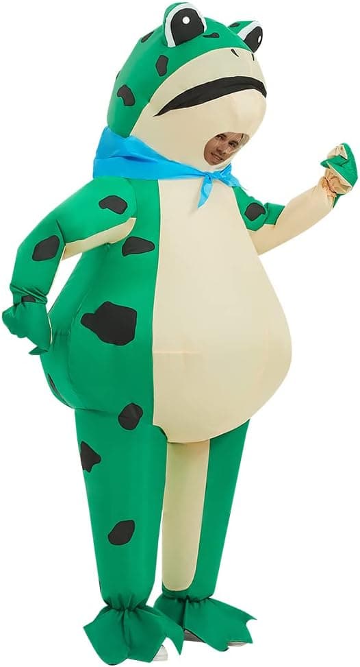 JASHKE Disfraz inflable de rana para adultos, disfraz inflable de Halloween