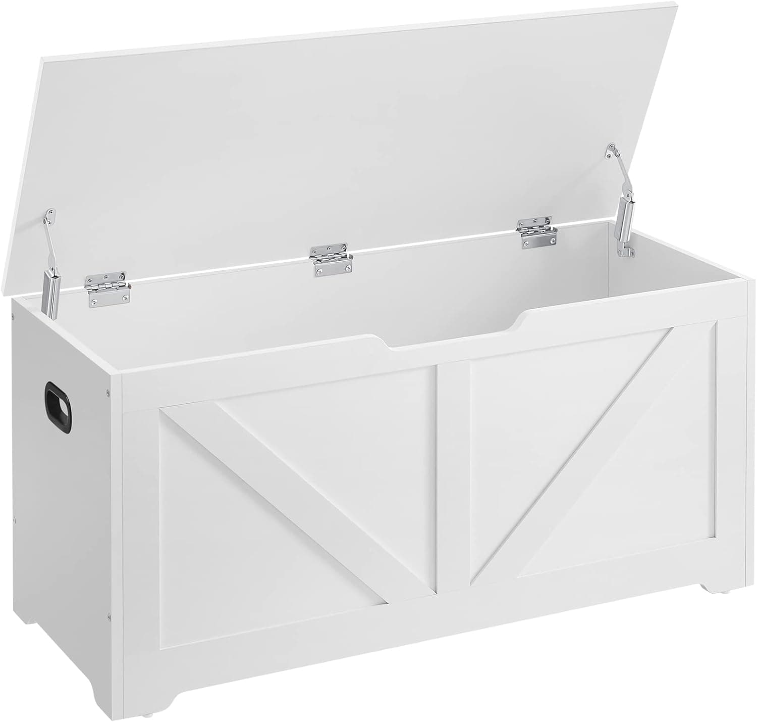 VASAGLE Puff Almacenaje, con 2 Bisagras de Seguridad, 100 x 40 x 46 cm