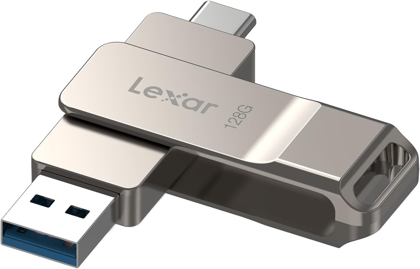 Lexar D40E Unidad Flash Dual USB Tipo-C, USB-A/C, 128GB, Champán Plateado