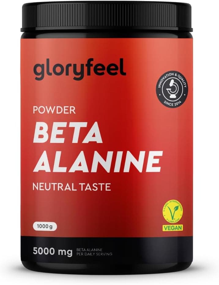 Beta Alanina en polvo 1000g, 5000mg por porción, Pre Workout para 7 meses