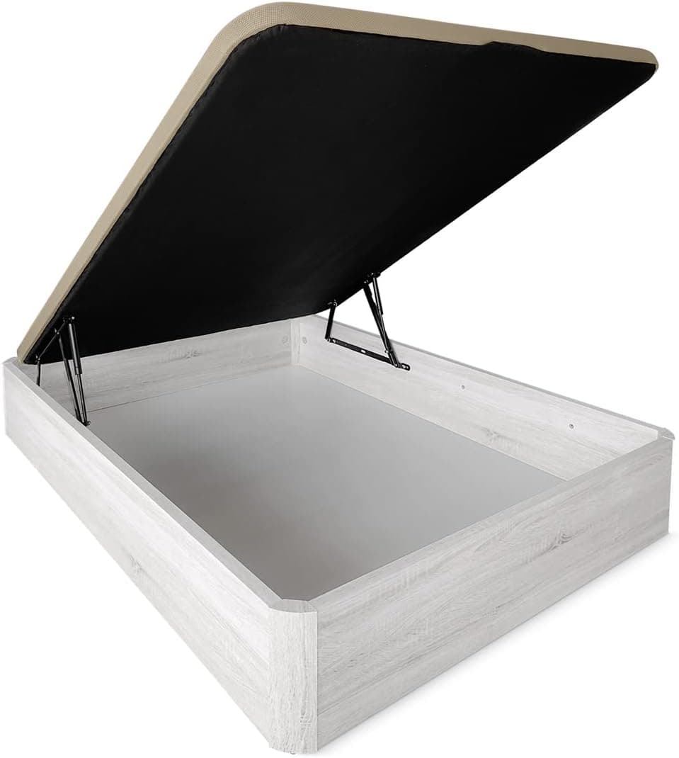 Somnia Descanso - Canapé Abatible XL Reforzado Gran Capacidad con Tapa Reforzada y Transpirable 135X190